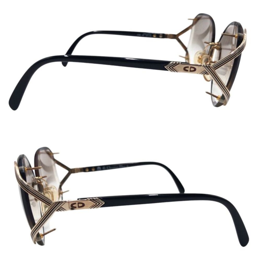 Dior Vintage Gold Metal CD Logo Sunglasses - Picture 6 of 6